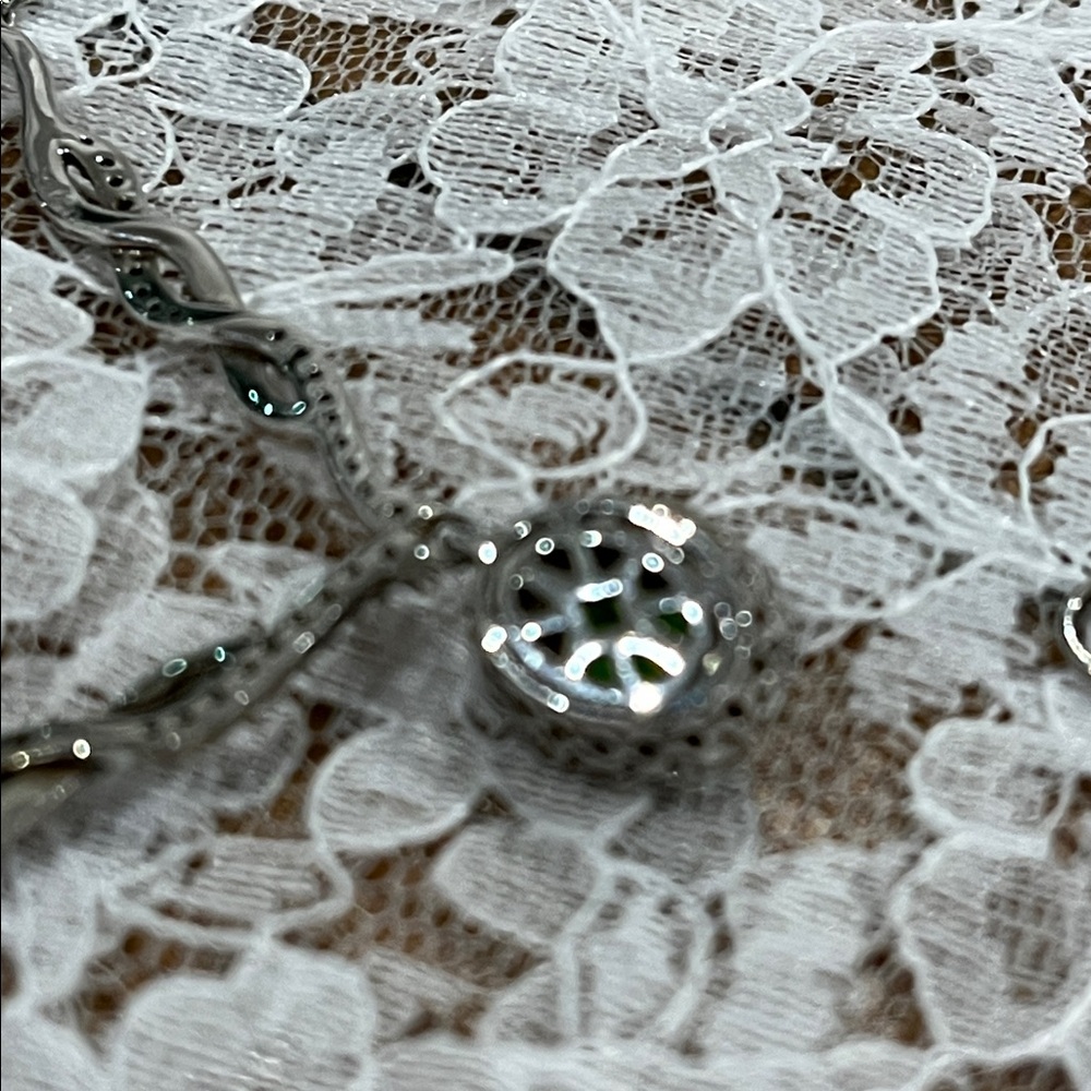 Elegant 925 Chrome Diopside Necklace & Moissanite - Picture 7 of 7